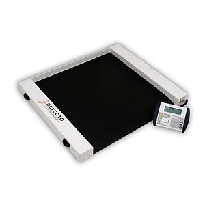 Detecto CR500D / CR1000D "Roll-A-Weigh" Wheelchair Scale - Click Image to Close