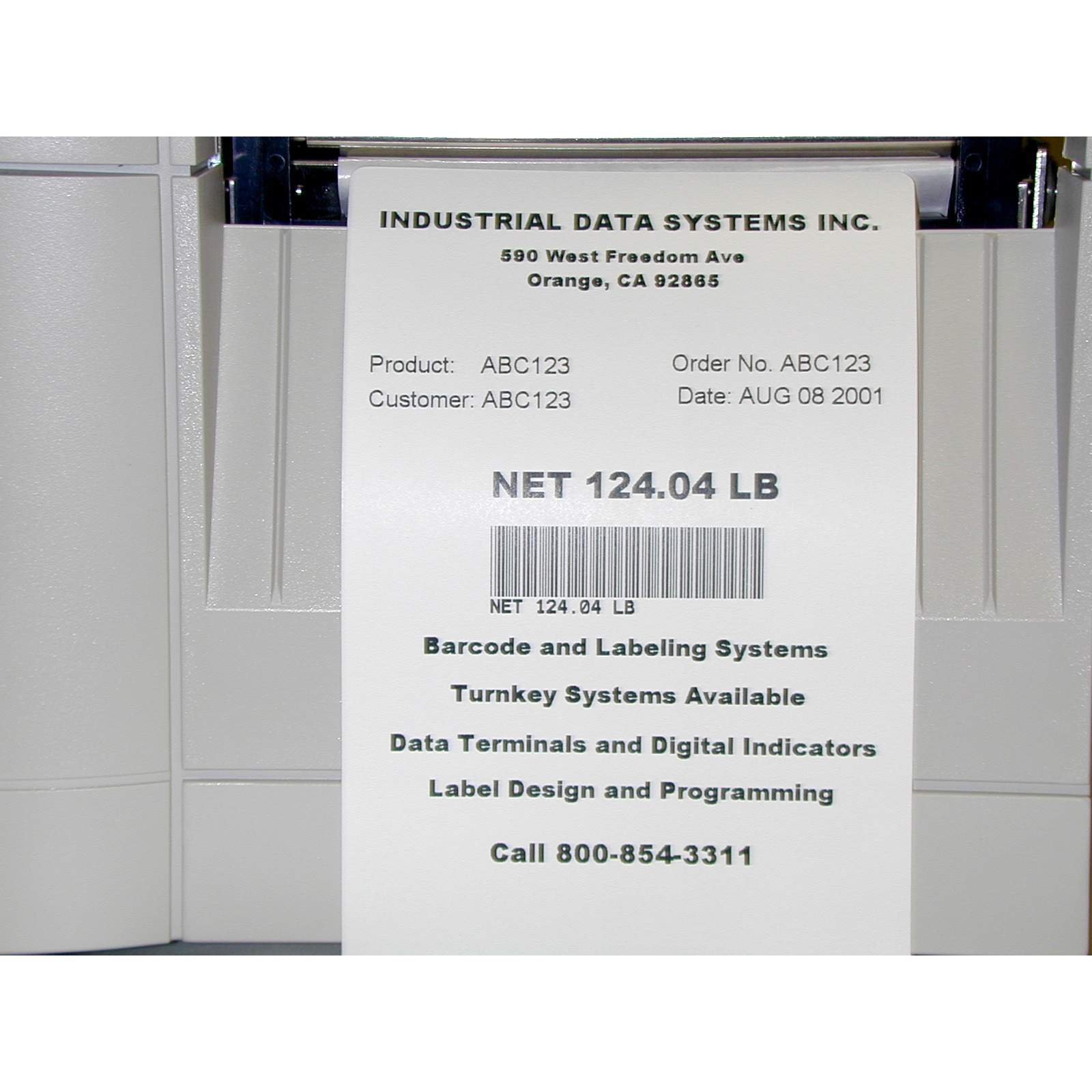 Industrial Data Systems Labeling Systems - Click Image to Close